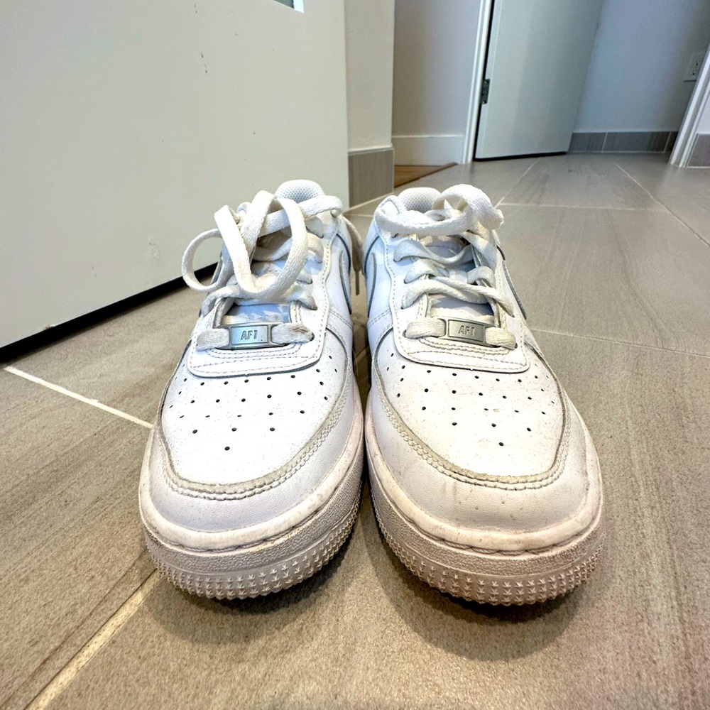 White Nike Air Force Sneakers